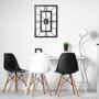 Wallity November Reloj de pared decorativo de metal Negro
